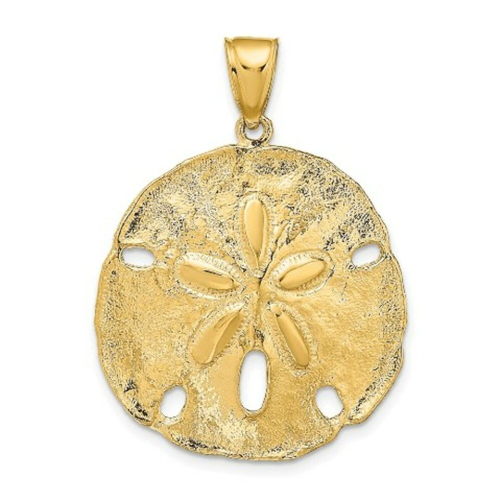 14K Yellow Gold Sand Dollar Pendant