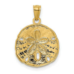 Load image into Gallery viewer, 14K Yellow Gold Polished Large Sand Dollar Pendant
