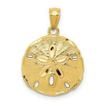 Load image into Gallery viewer, 14K Yellow Gold Polished Large Sand Dollar Pendant
