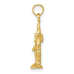 Load image into Gallery viewer, 14K Yellow Gold Gold Polished and Textured Double Palm Trees Pendant
