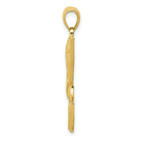 14K Yellow Gold Nefertiti Profile Pendant