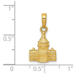 Load image into Gallery viewer, 14K Yellow Gold 3-D Washington D.C. Capital Building Pendant

