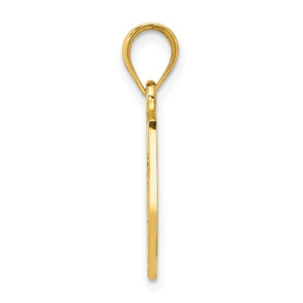 14K Yellow Gold USA Flag Enameled Pendant