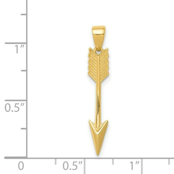 14K Yellow Gold Polished Arrow Pendant