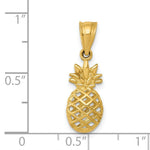 Load image into Gallery viewer, 14K Yellow Gold Polished 3D Pineapple Pendant
