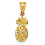 Load image into Gallery viewer, 14K Yellow Gold Polished 3D Pineapple Pendant
