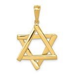 Load image into Gallery viewer, 14K Yellow Gold Star of David Pendant 39mm length
