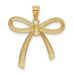Load image into Gallery viewer, 14K Yellow Gold Polished Ribbon Bow Pendant
