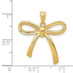 Load image into Gallery viewer, 14K Yellow Gold Polished Ribbon Bow Pendant

