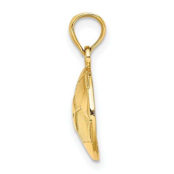 14K Yellow Gold Soccer Ball Charm Pendant