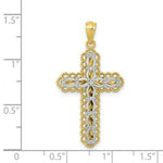 Load image into Gallery viewer, 14K Yellow Gold Y/W Gold Polished 2 Level Cross Pendant
