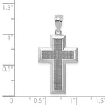 Load image into Gallery viewer, 14K White Gold Polished &amp; Textured Cross Pendant
