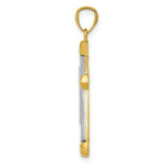 Load image into Gallery viewer, Cross Pendant in 14K Yellow and White Two-tone Gold Diamond-cut
