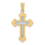 Load image into Gallery viewer, Budded Cross in 14K Yellow and White Gold

