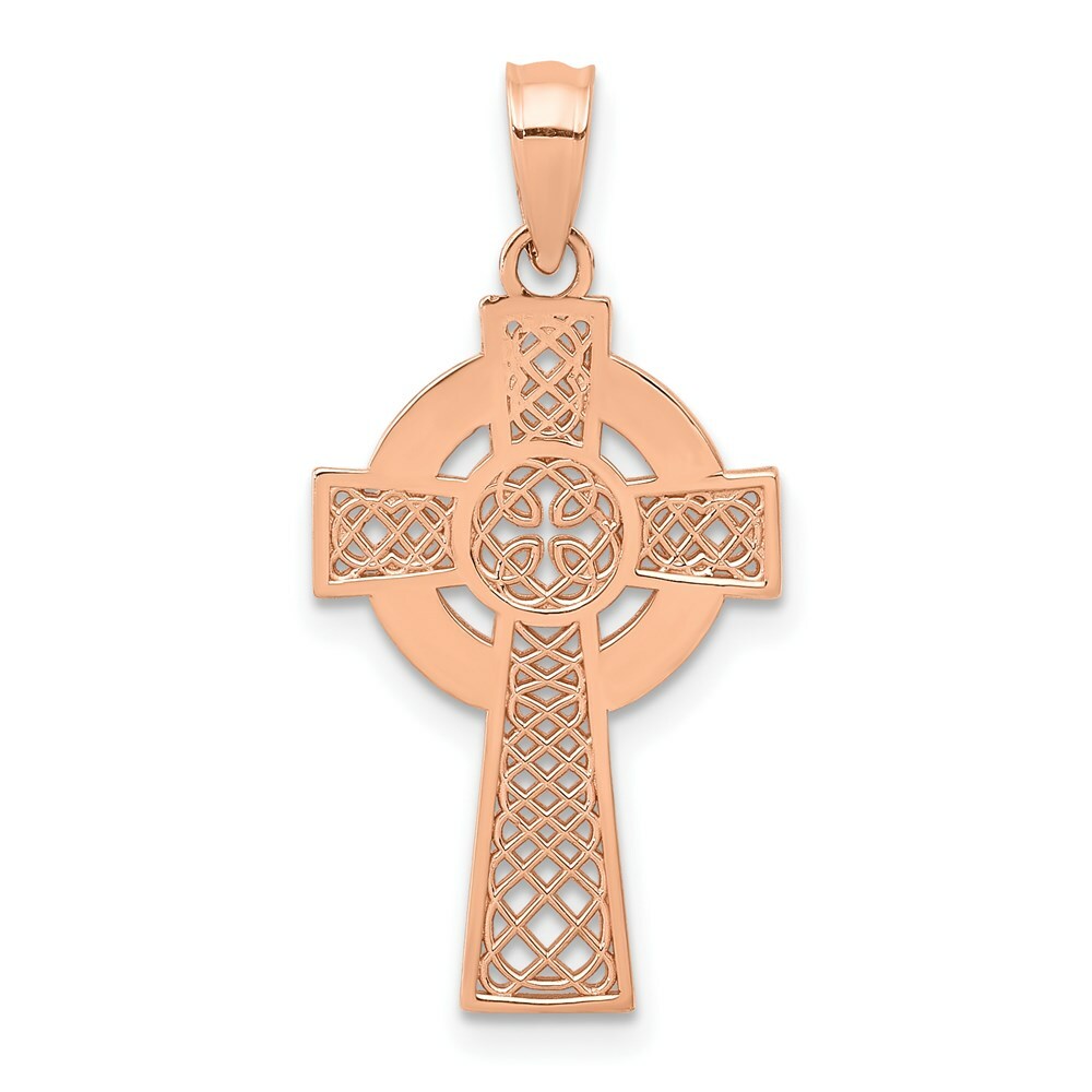14K Yellow Gold Celtic Cross Pendant