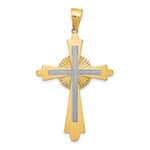Load image into Gallery viewer, 14K Two-tone Gold Polished Cross Pendant
