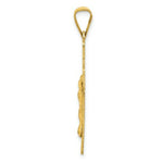 Load image into Gallery viewer, 14K Yellow Gold Polished Satin and Diamond-cut Crucifix Pendant 35.5mm length
