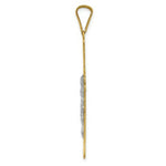 Load image into Gallery viewer, 14K Two-tone Gold Polished Satin Diamond-cut Crucifix Cross Pendant
