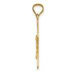 Load image into Gallery viewer, 14K Yellow Gold Polished Satin and Diamond-cut Crucifix Pendant 26.5mm length
