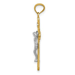 Load image into Gallery viewer, 14K Two-tone Gold Polished Crucifix Pendant
