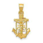 Load image into Gallery viewer, 14K Yellow Gold Polished Mariner Crucifix Pendant
