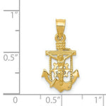 Load image into Gallery viewer, 14K Yellow Gold Polished Mariner Crucifix Pendant
