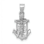 Load image into Gallery viewer, 14K White Gold Polished Mariner Crucifix Pendant
