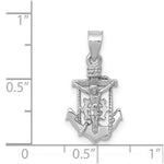 Load image into Gallery viewer, 14K White Gold Polished Mariner Crucifix Pendant
