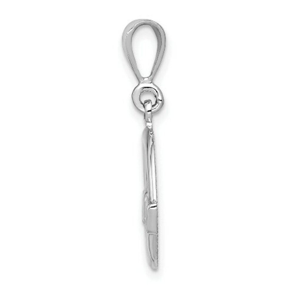14K White Gold Claddagh Charm