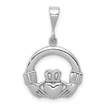 Load image into Gallery viewer, 14K White Gold Claddagh Charm
