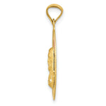 Load image into Gallery viewer, 14K Yellow Gold &amp; Rhodium Polished &amp; Diamond-cut Sagrado Corazon Oval Pendant
