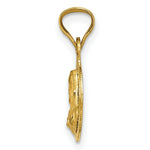 Load image into Gallery viewer, 14K Yellow Gold Polished &amp; Diamond-cut Sagrado Corazon Circle Pendant
