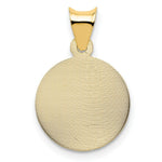 Load image into Gallery viewer, 14K Yellow Gold Polished &amp; Diamond-cut Sagrado Corazon Circle Pendant
