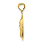 Load image into Gallery viewer, 14K Yellow Gold Polished &amp; Diamond-cut Sagrado Corazon Circle Pendant
