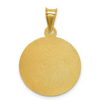 Load image into Gallery viewer, 14K Yellow Gold Polished &amp; Diamond-cut Sagrado Corazon Circle Pendant
