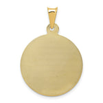 Load image into Gallery viewer, 14K Yellow Gold Polished &amp; Diamond-cut Sagrado Corazon Circle Pendant

