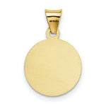 Load image into Gallery viewer, 14K Yellow Gold &amp; Rhodium Polished &amp; Diamond-cut Sagrado Corazon Circle Pendant
