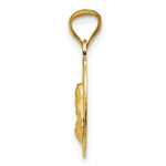 Load image into Gallery viewer, 14K Yellow Gold Polished &amp; Diamond-cut Sagrado Corazon Oval Pendant

