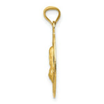 Load image into Gallery viewer, 14K Yellow Gold Polished &amp; Diamond-cut Sagrado Corazon Oval Pendant
