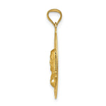 Load image into Gallery viewer, 14K Yellow Gold Polished &amp; Diamond-cut Sagrado Corazon Oval Pendant
