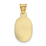 Load image into Gallery viewer, 14K Yellow Gold &amp; Rhodium Polished &amp; Diamond-cut Corpus Oval Pendant
