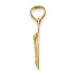 Load image into Gallery viewer, 14K Yellow Gold Polished &amp; Diamond-cut Corpus Circle Pendant 20mm length
