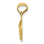 Load image into Gallery viewer, 14K Yellow Gold Polished &amp; Diamond-cut Corpus Circle Pendant 17mm length
