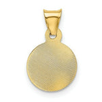 Load image into Gallery viewer, 14K Yellow Gold Polished &amp; Diamond-cut Corpus Circle Pendant 17mm length
