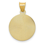 Load image into Gallery viewer, 14K Yellow Gold &amp; Rhodium Polished &amp; Diamond-cut Corpus Circle Pendant
