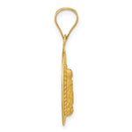 Load image into Gallery viewer, 14K Yellow Gold Polished &amp; Diamond-cut Lady of Guadalupe Circle Pendant
