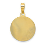 Load image into Gallery viewer, 14K Yellow Gold Polished &amp; Diamond-cut Lady of Guadalupe Circle Pendant

