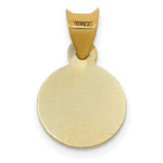 Load image into Gallery viewer, 14K Yellow Gold &amp; Rhodium Polished &amp; Diamond-cut Lady of Guadalupe Circle Pendant
