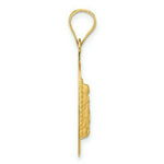 Load image into Gallery viewer, 14K Yellow Gold Polished &amp; Diamond-cut Lady of Guadalupe Circle Pendant
