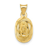 Load image into Gallery viewer, 14K Yellow Gold Polished &amp; Diamond-cut Lady of Guadalupe Oval Pendant
